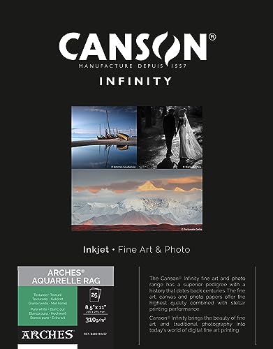 Arches Aquarelle Rag Canson Infinity papier fine art 310g