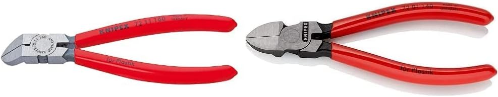 KNIPEX Tools Diagonal Pliers for Flush Cut Plastics Bundle (7211160 + Standard)