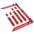 Stair Tread Template Tool, Stair Tread Gauge Measuring Tool Jig with Track, Angled brace, Flip-Stop, Adjustable Length 16.7" to 62.6" Compatible with Many Types of Layout Projects