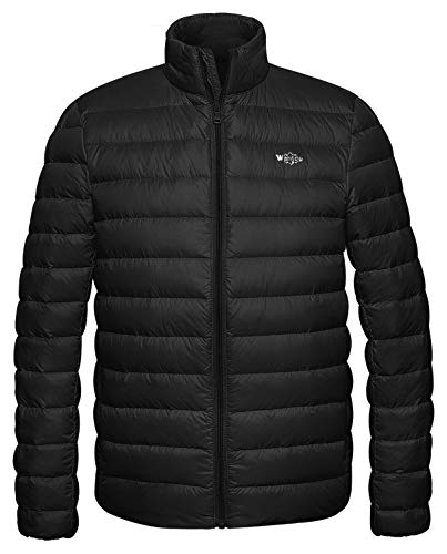 wantdo Men's Packable Stand Collar Light Weight Down Puffer Jacket US X-Large Black