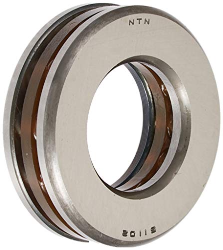 NTN Bearing 51102 Thrust Ball Bearing, Extra Light Series, Single Direction, Flat Seat, Steel Cage, 15 mm Bore ID, 28 mm OD, 9 mm Width, Open