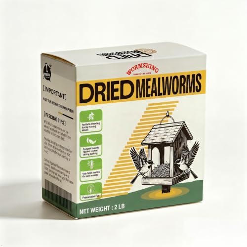 WORMSKING Dried Mealworms for Wild Birds and Chicken 2LB
