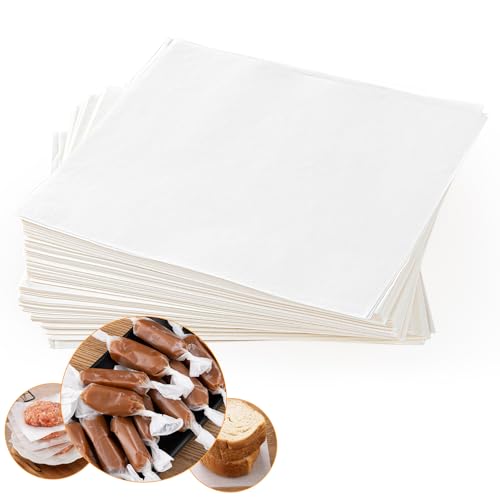 300 Wax Paper Candy Wrappers for Homemade Candy, 5x5" Chocolate