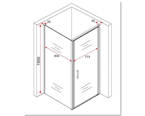 DE BESTE MANIER OM TE GENIETEN VAN EEN DOUCHE - DOUCHECABINE DOUCHE LIFE / 8 MM ZONDER DOUCHEBAK ESG (80 X 80 X 195 CM)