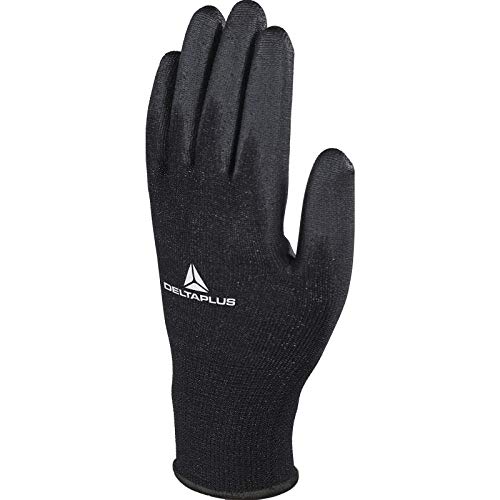 Delta Plus Polyester Fine Knitted Gloves, 8, Black, 240