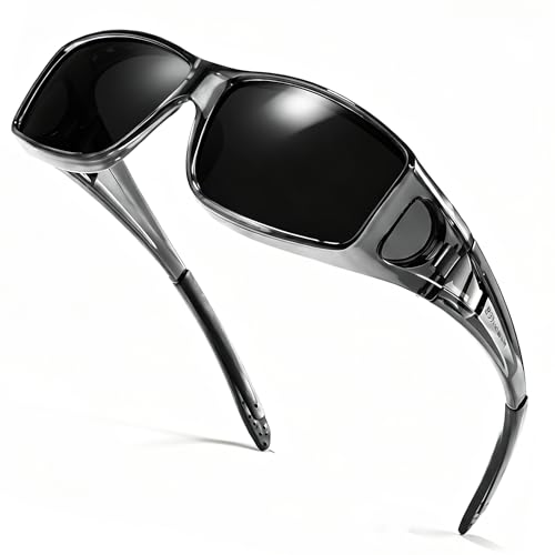 Image of SIPHEW Mirrored Sunglasses Polarized Fit Over Glasses for Men&Women