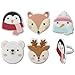 DecoPac Winter Friends Cupcake Rings, 24 Christmas Cupcake Toppers For Festive Parties & Celebrations, Cute Penguins, Snowmen, Reindeer, Polar Bears, Foxes, Adorable Food Safe Cake Toppers – 24 Pack