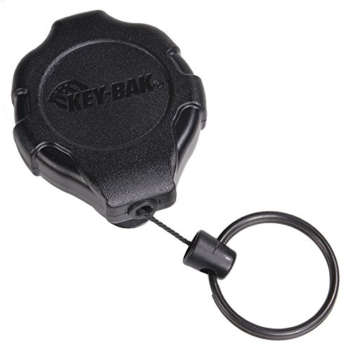 KEY-BAK Ratch-It Retractable Ratcheting Tether with 48\" Retractable Cord, 10 oz. Retraction, Belt Clip Attachment