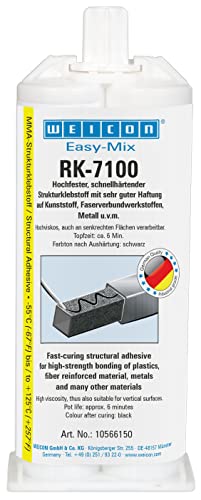 WEICON Easy-Mix RK-7100 50 ml Acrylat-Strukturkleber für Kunststoff & Metall, schwarz