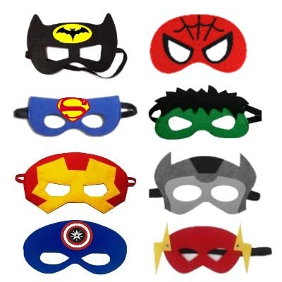 Alice Emporium Super hero Mask and Accessories for kids Birthday | Return Gift | Party Masks for kids