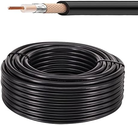 urcianow RG58 Coaxial Cable 15Meters Low Loss 50Ohms RG58 RF Coax Cable Antenna Extension RG58 Coax Cable for SMA UHF F Type N Type BNC TNC Connector WiFi Router Signal Booster Amplifer