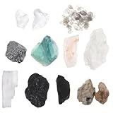 HOMOCONO 1箱 小学生向け多様鉱石標 教育用鉱物コレクション 石英 蛍石 鉄鉱石等含む実物標 教室学習教材 理科地質学入門用 教育プロップ