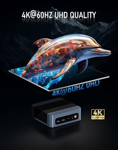Image of BOSGAME E5 Mini PC AMD Ryzen 3 5300U (Beats N150 /N95), 16GB DDR4 512GB NVMe SSD Mini Computers, Dual 2.5G LAN, Triple 4K Display (HDMI+DP+Type-C), Small Form PC Office Home Business