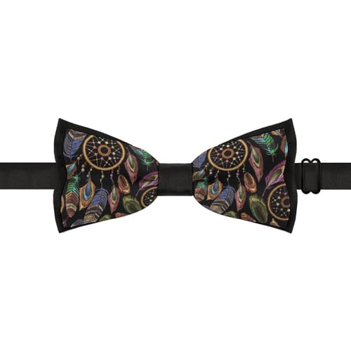 GoasNei Native American Pattern Bow Tie for Men Adjustable Necktie Funny Tie Neck Ties for Weddings Party