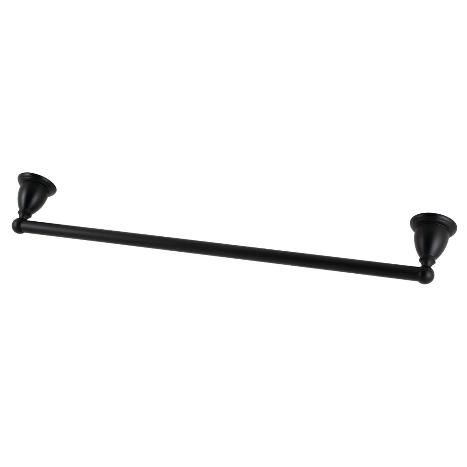 Barre porte-serviette noir mat 61 cm : accessoire pour salle de bain moderne
