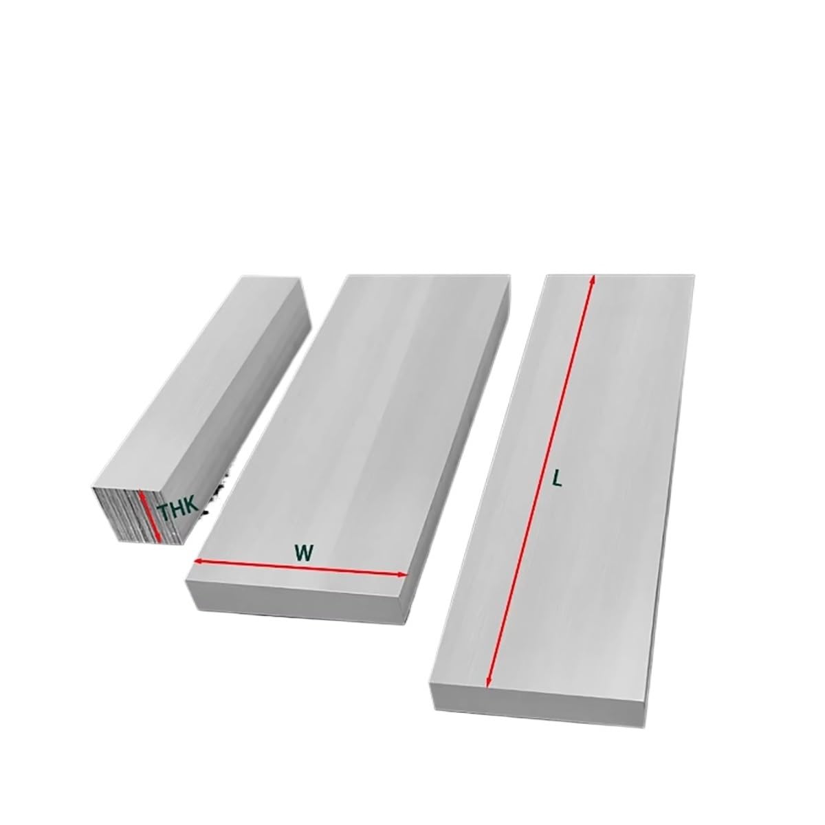 Hochfeste silberne Aluminium-Flachplatte, 6 mm dick, vielseitiges Metallblech for Basteln, Breite 8–160 mm, 1 Stück(6x70x50mm)