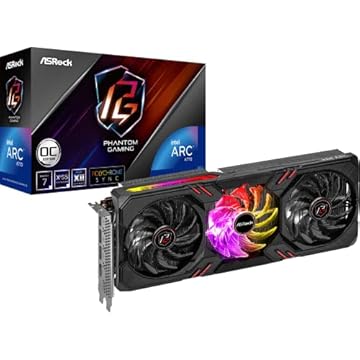 Placa de Vídeo ASRock Arc A770 Phantom Gaming OC, 16GB, GDDR6, 256-Bit, ARGB, Preto