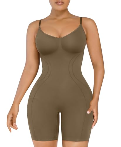 SHAPELLX Shapewear Tummy Control Slimming Seamless Bodysuit for Women Body Shaper Waist Shaping Butt Lifting Green