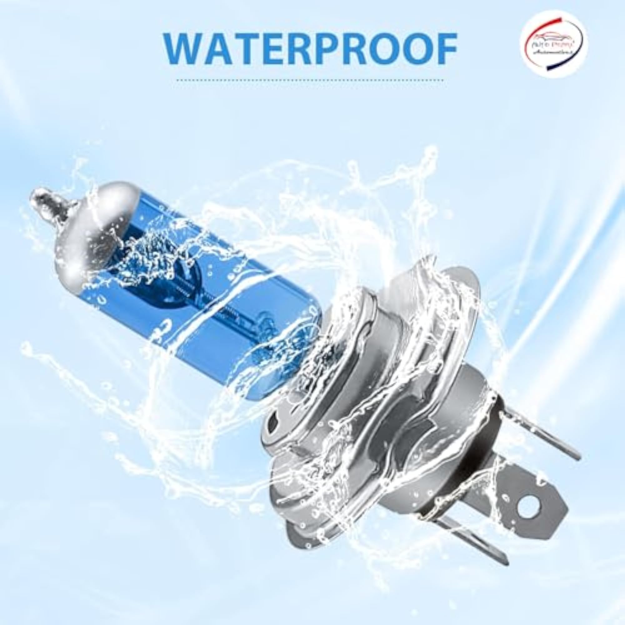 Pack of 2 H4 Super Bright Halogen Bulbs, 12V 90/100W