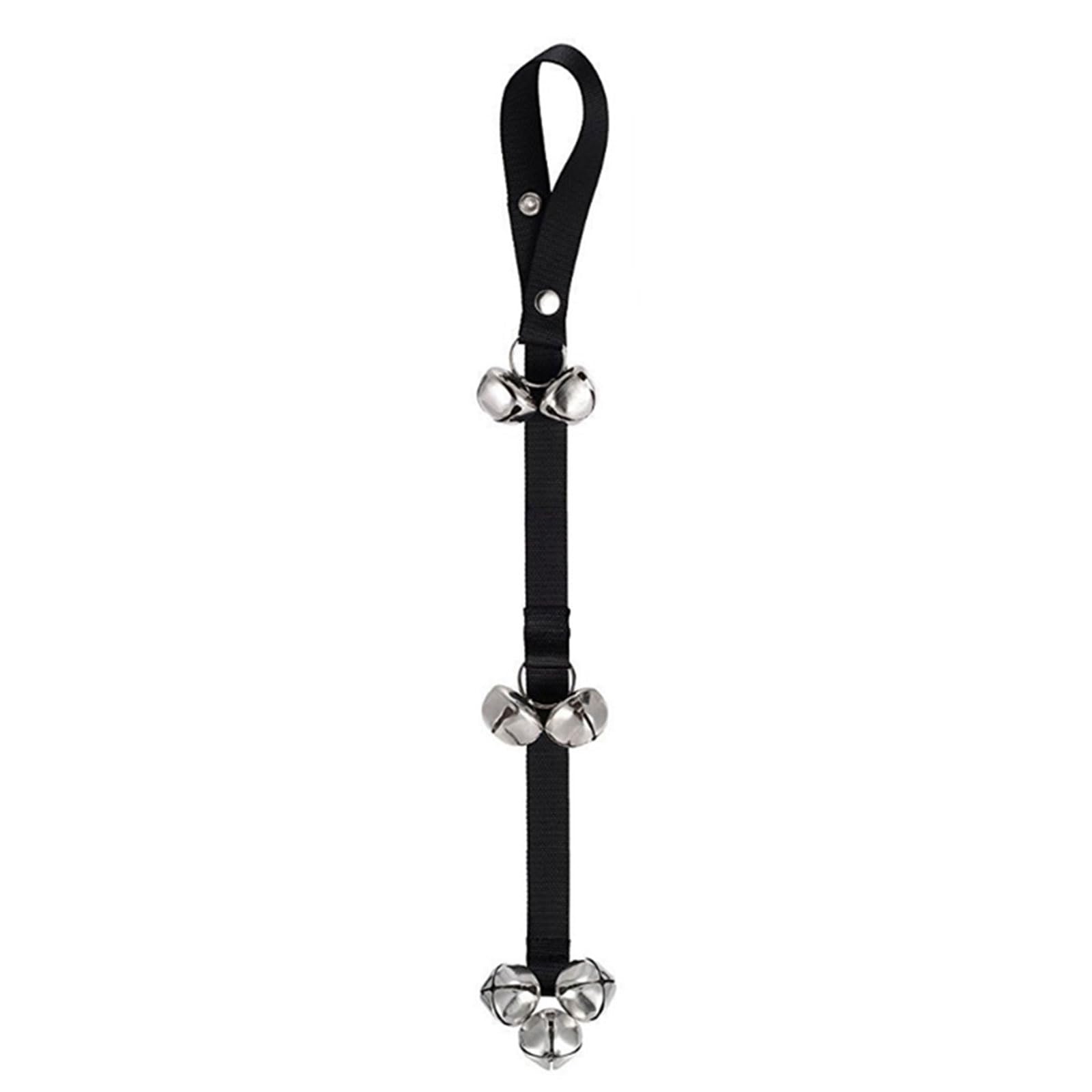 Yuoiux Black Dog Puppy Potty Training Doorbells Length Adjustable Dog House Toilet Training Bells 30'' Pet Doorbell Rope For Puppy