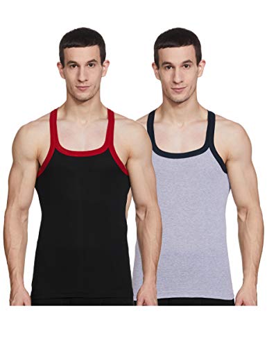 Image of Dixcy Scott Originals Men 100% Combed Cotton Racerback Gym Vest (Pack of 2)