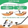 6 Pcs Upholstery Remove & Install Tools Kit Contains Rubber Mallet Hammer with 2PCS Replacement Head, Nail Tack Remover, Staple Tack Lifter and Removal Pliers for Furniture Floor Jewelry