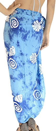 La Leela Womens Beach Wrap Summer Swimsuit Cover Up Bikini Wraps Pareo Sarong Cover Ups For Swimwear Women One Size Turquoise, Shells #TOP3