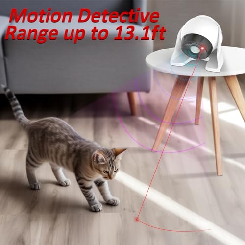 Mdupw 2 in 1 Motion Activated and Automatic Cat Laser Toys, Interactive Cat Toys Built-in Real Motion Sensor, Multi-Angle Adjustable Rechargeable Pet Toys for Indoor Cats Kittens and Dogs - Thumbnail 5
