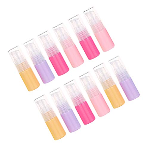 Lurrose Frasco de loção de viagem colorida 12 unidades Frascos de amostra criativa Frasco de amostra