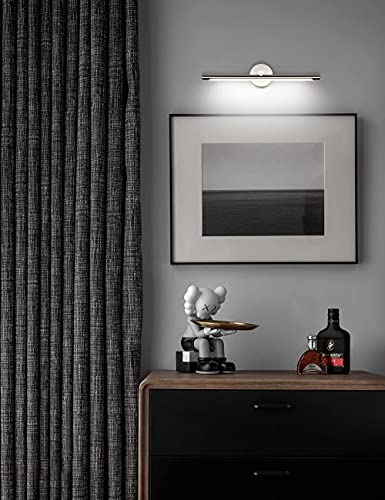 Jusheng Picture Light Hardwired 24.21'' Inch, Above Picture Lights For Paintings Brushed Nickel, Full Metal Gallery Wall Light Art Lighting 6000K Cool White 14W 110V Ac #TOP2