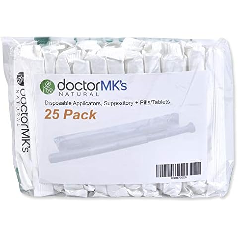 Suppository Applicators (25-Pack), Fits Most Suppositories, Pills and Tablets, Individually Wrapped, Disposable, by Doctor MK's® Cover