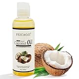 Huile de Coco Bio 100ml,Huile de Coco Fractionnée,Huilede Coco Pure Liquide,100% Pure, Inodore, Légère,HuileCoco,Huiles de soin naturelle, soins du corps, bio oil pour visage, peau, cheveux