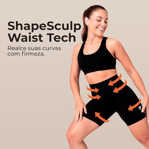 Short Academia Feminino Fitness com Bolso de Compressão Bermuda Feminino Corrida (BR, Alfa, M, Regul