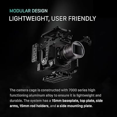 Tilta Camera Cage Compatible with Sony BURANO | Arri Rosettes, 1/4-20 and 3/8-16 Threads | w/Top Handle, Left/Right Side Arm, Battery Plate (Full Camera Cage Plus)