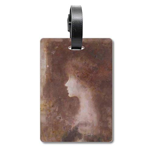 Étiquette d'identification pour valise avec motif de peinture à l'huile artistique unique