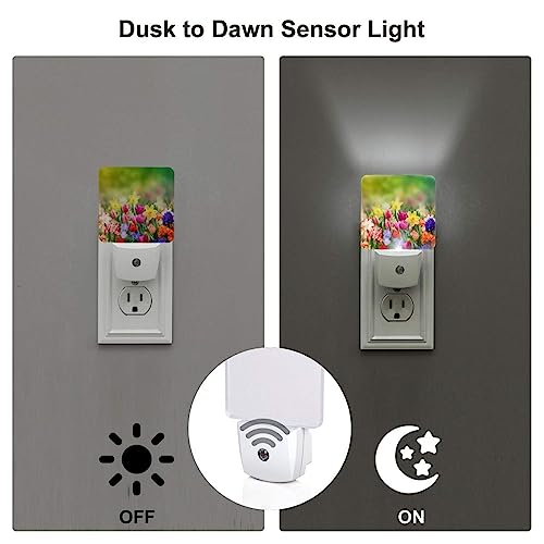 Lámparas de noche LED con sensor automático 2 piezas miniatura 4