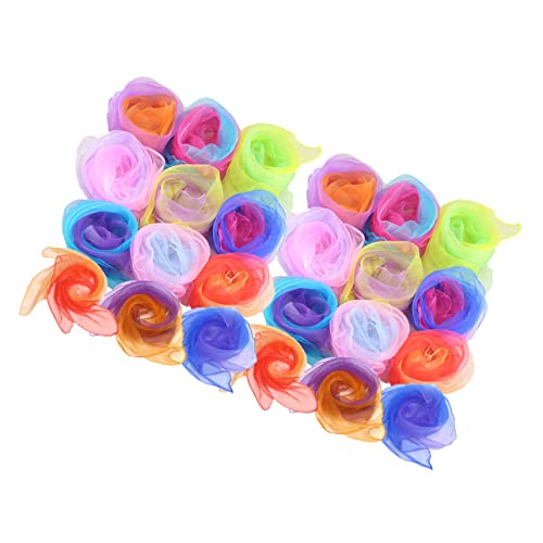 Gatuida Bulk Scarf Set 60cm x 60cm Graduated Dance Juggling Scarves for Kids Adults Random Color
