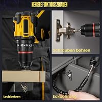 Akku Bohrschrauber Set 2 IN1 Akkubohrer kompatibel mit Dewalt 18V 20V – Ansicht 2