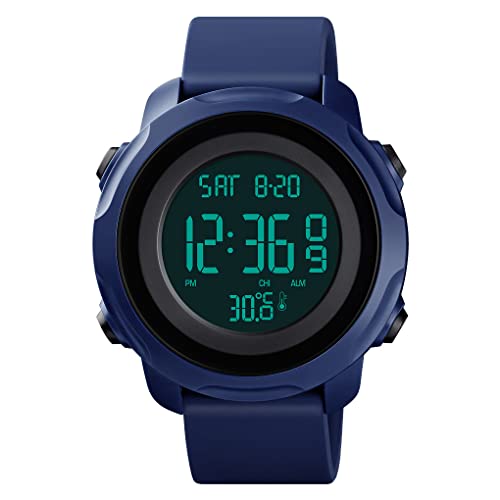 FeiWen Unisex Termómetro Digitales Deportivo Relojes de Pulsera Impermeable Outdoor Sport LED Electrónica