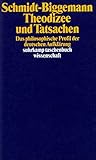 Theodizee und Tatsachen: Das philosophische Profil der deutschen Aufklärung (suhrkamp taschenbuch wissenschaft)