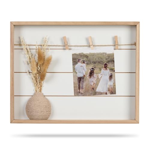 WPAJIRZO 3D Bilderrahmen zum Befüllen - Holz Boho Fotocollage inkl....