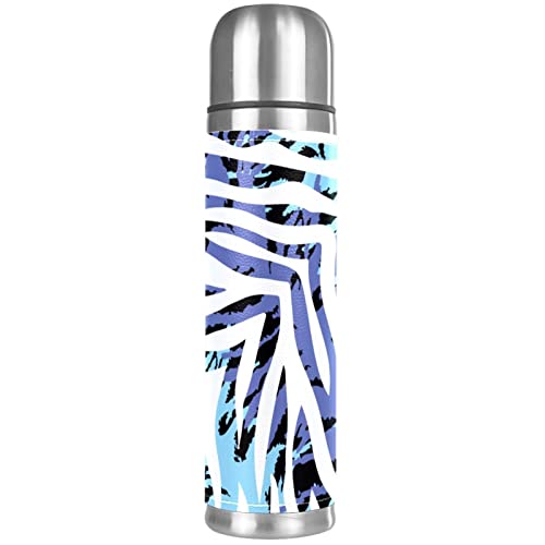 Stainless Steel Leather Vacuum Insulated Mug Abstract Thermos Water Bottle For Hot And Cold Drinks Kids Adults 16 Oz #TOP25