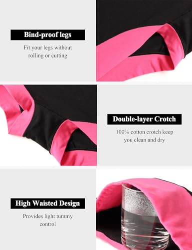 MEIYATING Boy Shorts Underwear for Women High Waisted Cotton Panties Stretch Briefs 4 Pack Plus Size