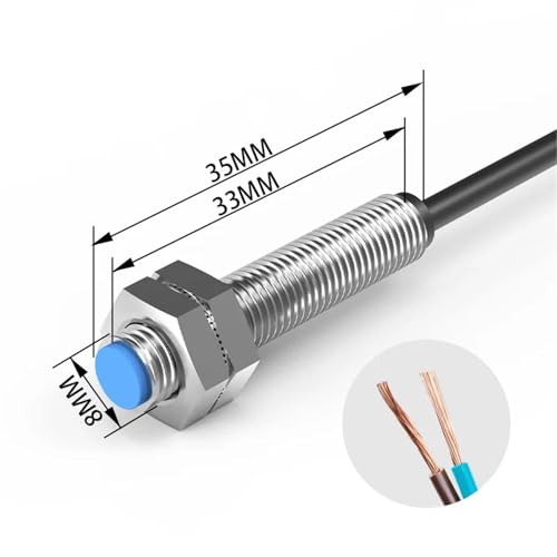 Sensor magnético M8 de proximidad LG08A3 interruptor efecto Hall NC 3
