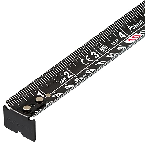 Cinta métrica profesional Advent 8m x 25mm negra miniatura 5