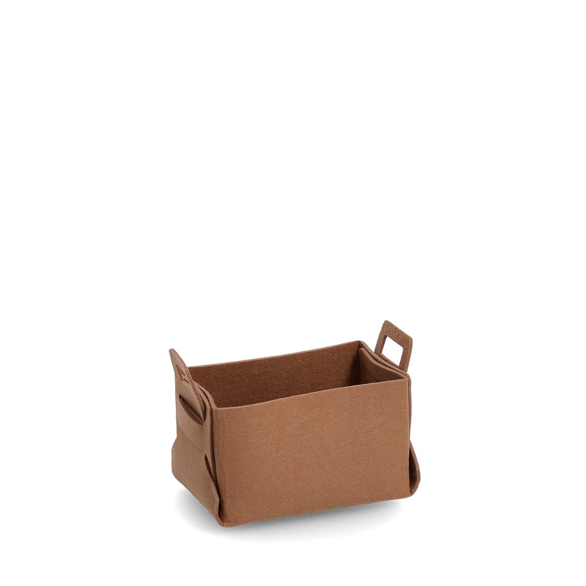 ZELLER Set 4 Sottobicchieri In Feltro Beige/Crema, 10x10x0,3 Cm, Antigraffio E Anticalore