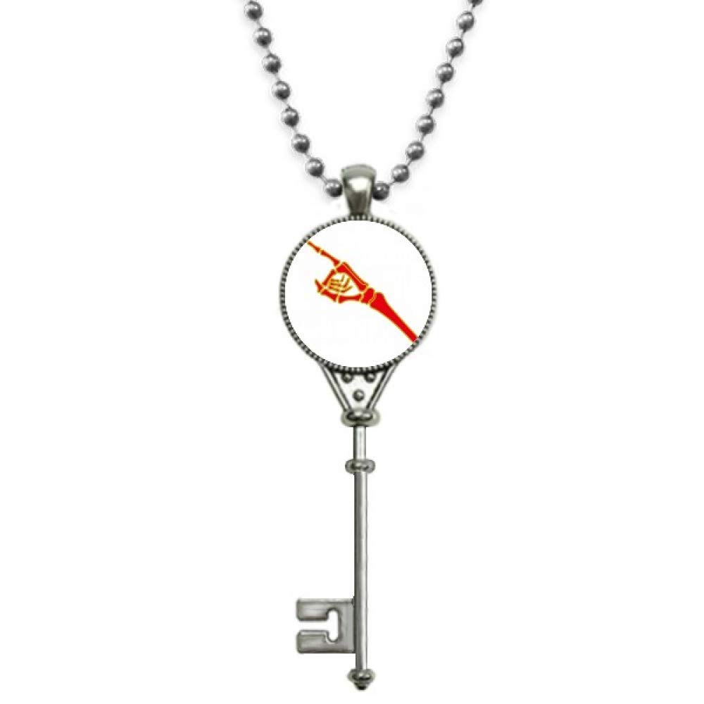 Euskara HomesA K Homes -Finger Directs Skeletal Joints Pendant Vintage Necklace Silver Key Jewelry