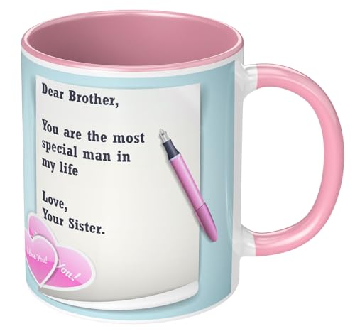 Image of NH10 DEISGNS Raksha Bandhan Gifts Pack for Brother, Combo Gift Pack of Designer Rakhi, Printed Coffee Mug, Happy Raksha Bandhan Greeting Card, Roli Chawal Combo Set (Pack of 5)(RMCKRCG708)