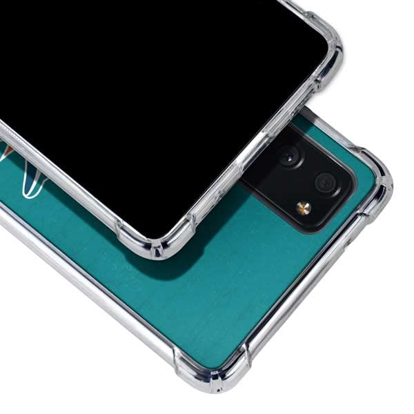 Skinit Clear Phone Case Compatible with Galaxy S20 FE - Officially Licensed NFL Miami Dolphins Distressed- Aqua Design