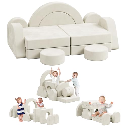 12 PCS Kids Modular Foam Play Blocks Set